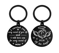 ENGZHI Baby Loss Memorial Gifts for Miscarried Mum - Mum of An Angel - Sympathy Gifts for Infant Loss Mother, Baby In Heaven Remembrance Keyring
