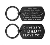 ENGZHI Dad Birthday Gifts from Daughter - I'll Always Be Your Little Girl - Dad Keyring from Daughter Christmas Fathers Day