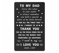 ENGZHI Dad Wallet Card - Thank You Dad I Love You - Daddy Birthday Gifts from Daughter Son, Fathers Day Dad Gift Ideas, Christmas