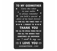 ENGZHI Godmother Birthday Gifts Wallet Card - Thank You I Love You Godmother...I Do - Godmother Christmas Card, Proposal