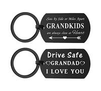 ENGZHI Grandad Gifts from Grandchildren - Drive Safe I Love You - Grandpa Grandfather Keyring Birthday Christmas Fathers Day