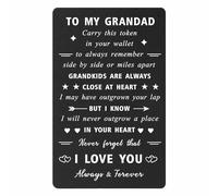 ENGZHI Grandad Gifts Grandfather Birthday Card - I Love You Grandad Wallet Card, Grandad Birthday Gifts from Grandchildren, Christmas