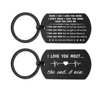 ENGZHI I Love You Most The End I Win Keyring - Valentines Gifts Anniversary Present for Him Her Men Women