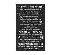 ENGZHI Son Memorial Gifts Sympathy Card - A Letter from Son In Heaven - Remembrance Gifts for Loss of Son Bereavement Greeting Wallet Card