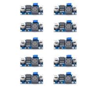 ENHANA 10 Pack LM2596 DC-DC Step Down Buck Power Convert Module, Adjustable Voltage Regulator, 4.0-40V Input to 1.25-37V Output Buck Converter with LED Voltmeter Display