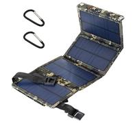 ENHANA Solar Panels 10W Portable Foldable Solar Charger 4 Fold Solar Panel Charging Bag Folding Bag Foldable Monocrystalline Solar Panel Perfect for Camping, Hiking, Outdoor(Green)