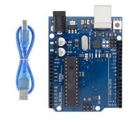 ENHANA UNO R3 Development Board with USB Cable, ATmega328P Microcontroller, 14 Digital I/O, 6 Analog Inputs, Compatible with Arduino IDE for DIY Electronics, Robotics and STEM Projects