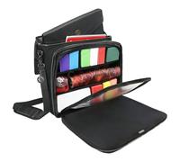 ENHANCE Collector's Edition MTG Bag Compatible with Deck Box, Top Loader Binder, Commander Deck & More TCG Accessories - TCG Travel Bag with Card Defender Screen, Customizable Interior (Dragon Black)