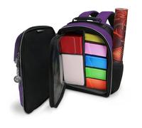 ENHANCE Collector's Edition Small Card Backpack - Card Defender Screen, Storage for Dice Bag, Deck Boxes - TCG Backpack with Playmat Holder, Compatible with Magic the Gathering & More (Dragon Purple)
