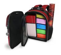 ENHANCE Collector's Edition Small Card Backpack - Card Defender Screen, Storage for Dice Bag, Deck Boxes - TCG Backpack with Playmat Holder, Compatible with Magic the Gathering & More (Dragon Red)