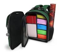 ENHANCE Collector's Edition Small Card Backpack - Card Defender Screen, Storage for Dice Bag, Deck Boxes - TCG Backpack with Playmat Holder, Compatible with Magic The Gathering & More (Dragon Green)