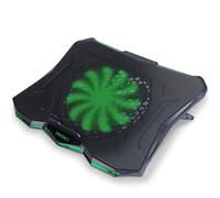 ENHANCE Cryogen 5 Gaming Laptop Cooling Pad Stand - Laptop Cooler with 7 Adjustable Height Settings & Dual USB Ports up to 17 inches - 1 Ultra Quiet High Performance LED Fan 800 RPM - Green