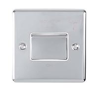 Enhance Decorative Fan Switch Polished Chrome Finish with White Trim