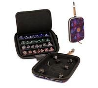 ENHANCE Designer Edition Dice Tray - Stylish Dice Case and Dice Holder for 28+ Dice with EVA Shell Protection - Dice Rolling Tray with Removable Dice Holder for DND, Other RPG Games (Galaxy)