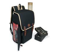 ENHANCE Designer Edition DnD Backpack - Stylish RPG Backpack for Dungeons and Dragons - Travel DnD Bag fits 4 Books and Binder with Miniature Storage, Map Holder, Comfortable Shoulder Straps (Black)