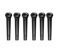 Enhance Guitar Sound Stability with 6pcs Solid Black String Nails- ABS Material for Folk Acoustic Guitars - 31x8mm