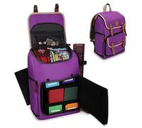 Enhance Medium Trading Card Backpack for Playing Cards - Card Binder Space, TCG Deck Box - Compatible with Magic The Gathering, Pokemon (Purple)