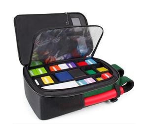 ENHANCE MTG Backpack - Collector's Edition TCG Backpack for Deck Boxes, Sleeved Cards, Playmats, MTG Accessories - Customizable Card Organization with Built-in Defender Screen (Dragon Green)