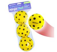 Enhance Pickleball Ninja Ball - The Original Silent Pickleball - Foam Pickleball for Quiet Practice at Home - Comes with 3 Balls - Indoor or Outdoor P