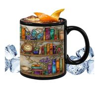 - Enhance Reading Moments & Celebrate Literature, Coffee Mug 350ml Library Bookshelf Design, 9.5x8cm + Ergonomic Handle, high qulity Sturdy Ceramic, for Writers & Book Lovers
