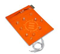 ENHANCE Roll on a Scroll Dice Roller with 12 Piece 6 Sided Dice Set - Premium Soft Dice Case & Color Coordinated 14MM Dice, Dice Holder and Tray Compatible with Yahtzee, Catan, Monopoly, more (Orange)