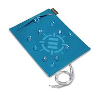 ENHANCE Roll on a Scroll Dice Roller with 12 Piece 6 Sided Dice Set - Premium Soft Dice Case & Color Coordinated 14MM Dice, Dice Holder and Tray Compatible with Yahtzee, Catan, Monopoly, more (Blue)