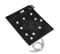 ENHANCE Roll on a Scroll Dice Roller with 12 Piece 6 Sided Dice Set - Premium Soft Dice Case & Color Coordinated 14MM Dice, Dice Holder and Tray Compatible with Yahtzee, Catan, Monopoly, more (White)