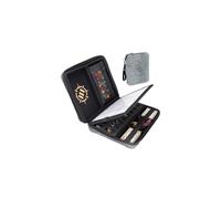 ENHANCE Collector's Edition RPG Organizer Case - DnD Binder with Built-in Character Sheet Holder and Erasable Scribe Panel, Dice Rolling Area, Removable Pen Pouch, Miniature Foam Tray (Dragon Silver)
