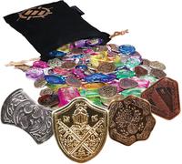 ENHANCE Tabletop Treasure Token Set - 40 Metal MTG Tokens (x10 Each Design) wit