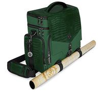 ENHANCE Travel Bag for DND Collector's Edition, Bag Compatible with Dungeons and Dragons, Battle Mat Holder, Dice Pockets and Accessories, Carry 4-8 Books (Green Dragon)