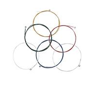 Enhance Your Acoustic Guitar Experience with Colored String Set - A112, 6pcs String Replacement Set for Clear & Bright Melodies, for Folk Guitar Enthusiasts, Nickel-Plated Ball