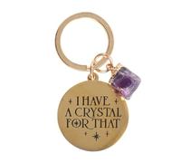 Enhance Your Aura with I Have a Crystal for That Amethyst Crystal Keyring - Crystal Keyring UK, Amethyst Keychain, Healing Crystal Accessories, Gemstone Keyring Gift, Spiritual Keychain