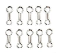 Enhance Your Carp Fishing with 100x Brass Sinkers and Eyelets, Essential Tackle Accessories for Every Angler (M Silver)
