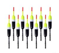 Enhance Your Catch Rate with These 10pcs Balsa Wood Spring Style Floats (yellow)