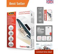 Enhance Your Documents with 100 Glossy 54x86mm Laminating Pouches - 250 Micron
