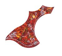 Enhance Your Guitar's Beauty - 40/41inch Folk Acoustic Pickguard or in Various Colors, Easy to Apply and Scratches. Perfect Gift for Guitar Enthusia - Red