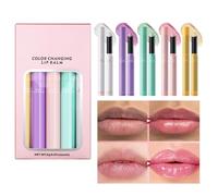 Enhance Your Lips with Our Color Changing Lip Balm Set for Women Featuring Nourishing Lip Plumper, Perfect Waterproof Formula for Parties, Business Trips, Dating, and Everyday Use