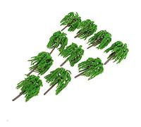Enhance Your Model Landscape with 10pcs N Scale Green Model Willow Trees: Perfect for Railway Diorama, Street Layouts, and Train Scenery Enthusiasts