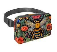 Enhance Your Outdoor Experience with our Travel Waist Pack, The Reliable Crossbody Bag for Men and Women, Perfect for Running, Walking, Hiking, and Cycling, Color Drawing Bee
