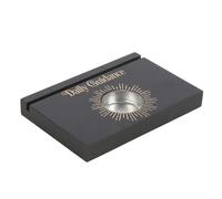 Enhance Your Tarot Practice with our Elegant Black Daily Guidance Tarot Card Stand Tealight Holder - Premium Craftsmanship for Spiritual Seekers