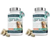 Enhanced Adult Dog Joint Supplements With Turmeric, Glucosamine & Green Lipped Mussel | 120 Chewable Tablets | Made In The UK (1 Pot (120 Tablets)) (Pack of 2)
