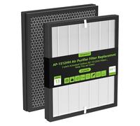 Enhanced AP-1512HH Air Purifier Replacement Filter for Coway Airmega AP-1512HH and Airmega 200M air Purifier, True HEPA Activated Carbon Filter, Compared to Part #3304899, 2 Pack