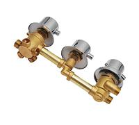 Enhanced Brass Shower Mixing Valve 2/3/4/5 Way tatic Faucet G1/2" Diverter, Heavy-Du Double Handle, Ideal for Shower Cabin, Design (5 Outlet)