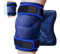 Enhanced Knee Ice Pack Wrap, Reusable Knee Gel Ice Wrap, Wrap Around Entire Knee for Pain Relief Knee Leg Injuries Cold Compression for Tendonitis Arthritis Swelling Bruises Surgery Recovery(Navy blue