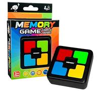 Enhanced Light Memory Challenge Electronic Toy, Sound & Flash Recall Quiz Game, for Kids & Family Fun, in Blue Green Red.