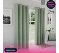 Enhanced Living Austin 100% Blackout, Thermal Green Curtains With Eyelet Header (Pair) - 66X72 Inch (168X183Cm)