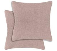 Enhanced Living Austin/dallas Textured Pair Of Blush Cushion Covers - 43X43Cm - Cases Only