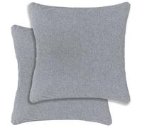 Enhanced Living Austin/dallas Textured Pair Of Grey Cushion Covers - 43X43Cm - Cases Only