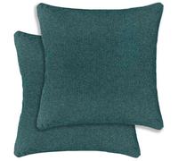 Enhanced Living Austin/dallas Textured Pair Of Teal Cushion Covers - 43X43Cm - Cases Only