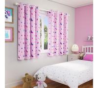 Enhanced Living Charm Eyelet Thermal Kids Curtains Pink 46x72 (117x183cm)
